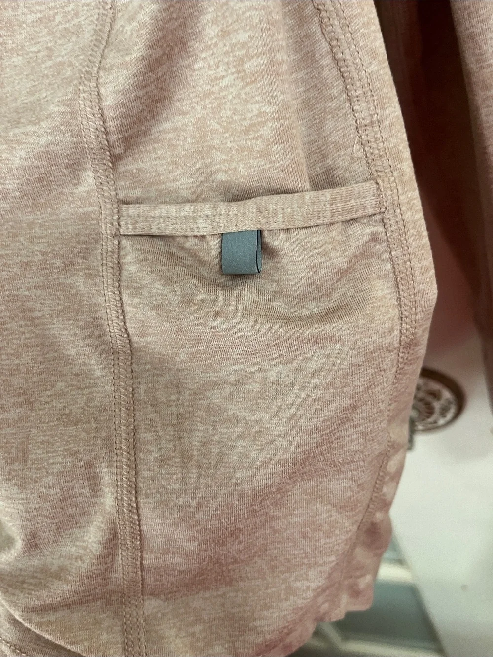 Nike Heathered Mauve Long-Sleeve Half-Zip Pullover